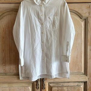 Madewell Cream Button-Up Tunic